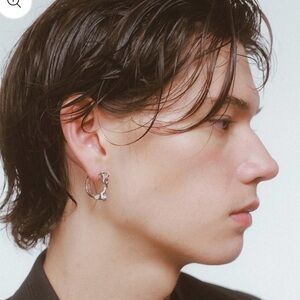 SQUARE DRIP HOOPS SILVER